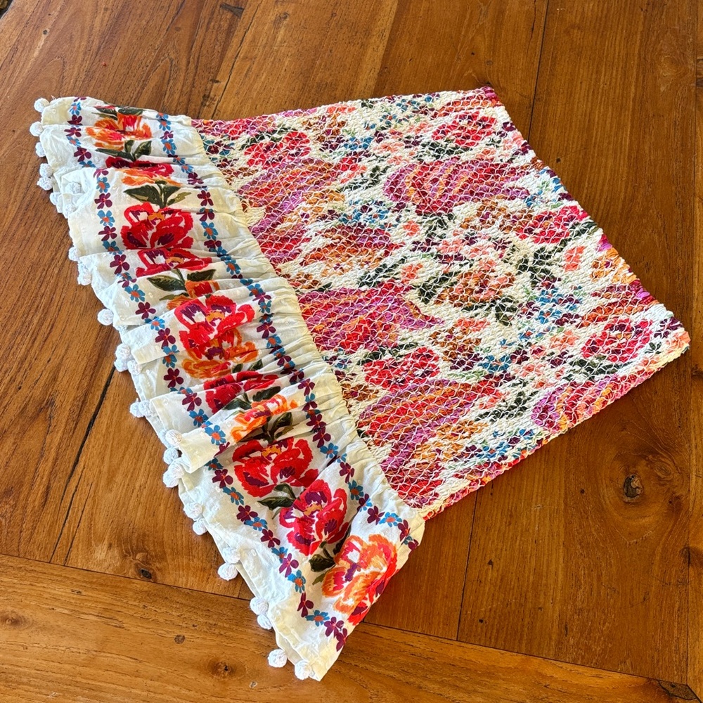 FARM Rio Floral Mini Skirt - Red, Pink, White